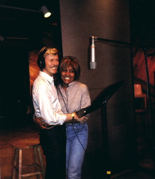 Tina and David in the recording studio